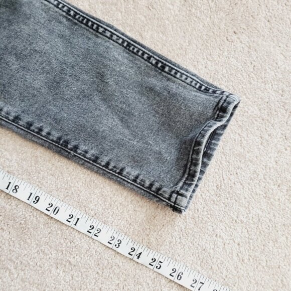 Gap High Rise Button Fly Retro Vintage Slim Straight Grey Jeans 28 - Picture 9 of 10